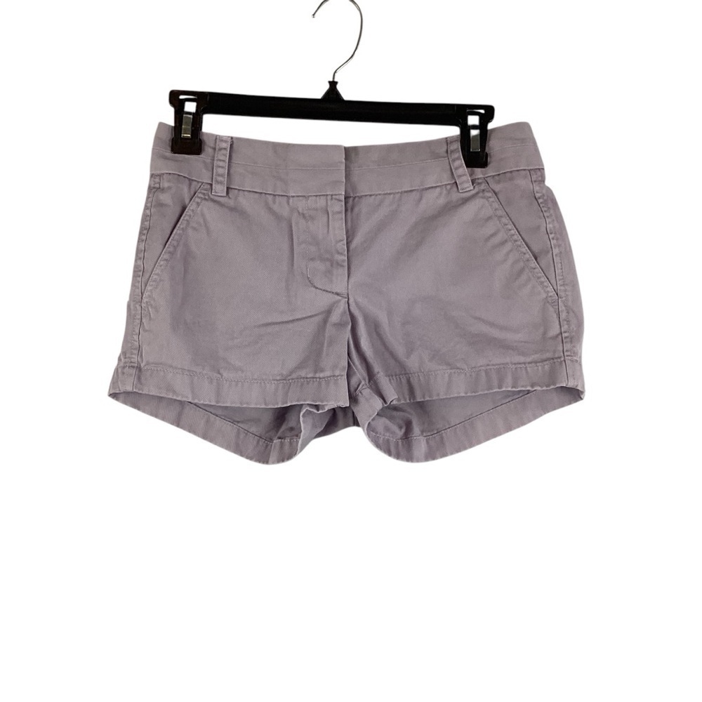 J.Crew Chino Lavender Cotton Shorts 00 Classic Fit Lightweight Summer - Picture 1 of 4